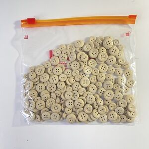 Vintage Cream Off White Sewing Buttons Bulk Lot 4 Hole Round Craft Supplies